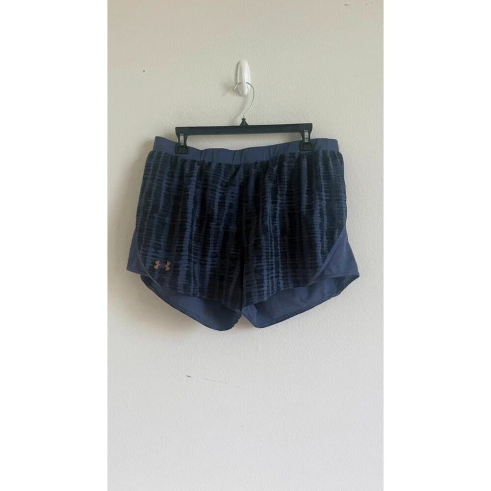 Under Armour Women’s XL HeatGear Running Shorts Navy Blue Black Athletic